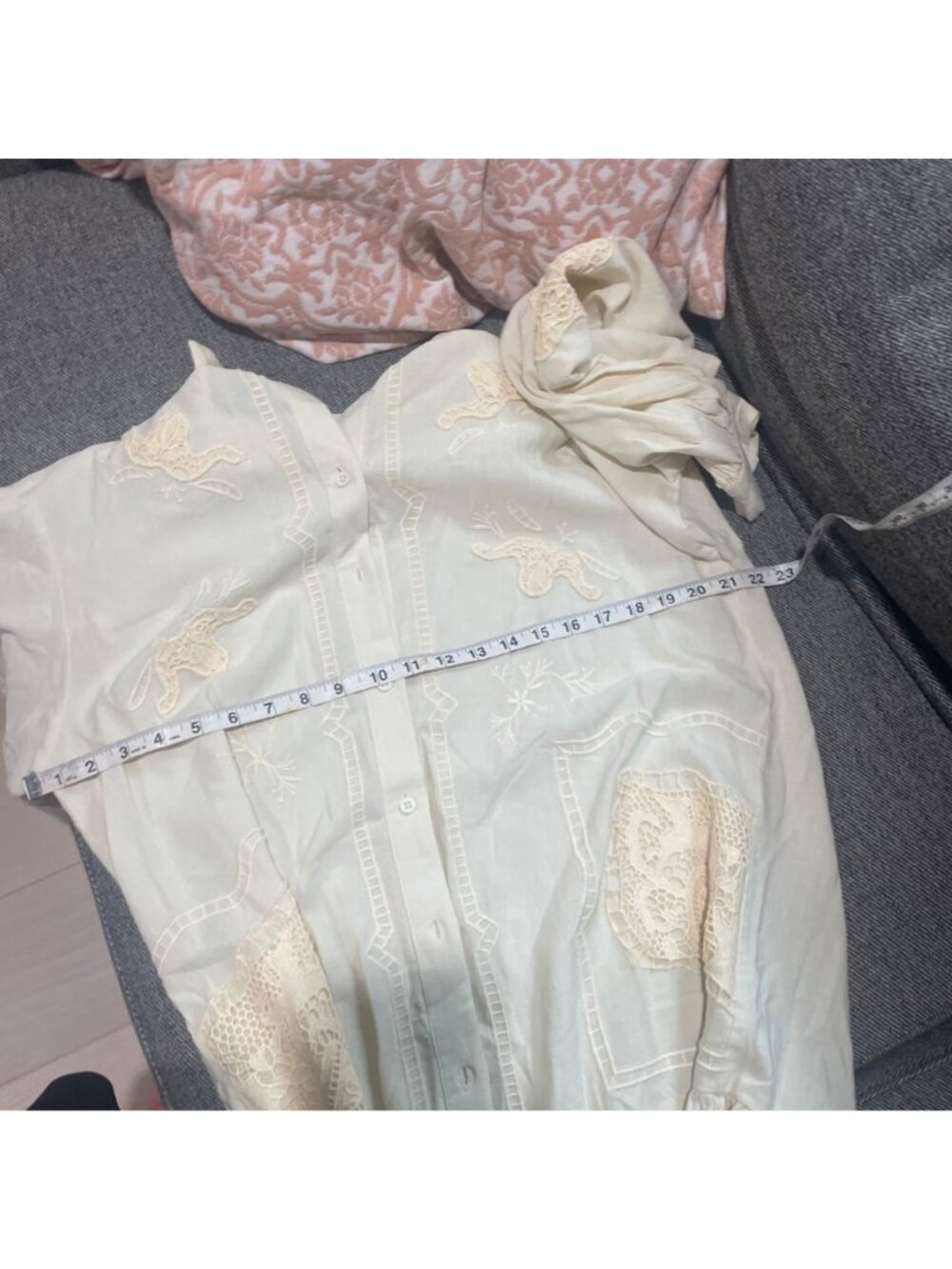Asos oversized shirtdress with volume sleeve and cutwork - Picture 8 of 10